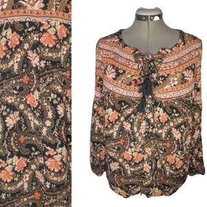 Women's American Eagle Boho Paisley Blouse, Size Medium